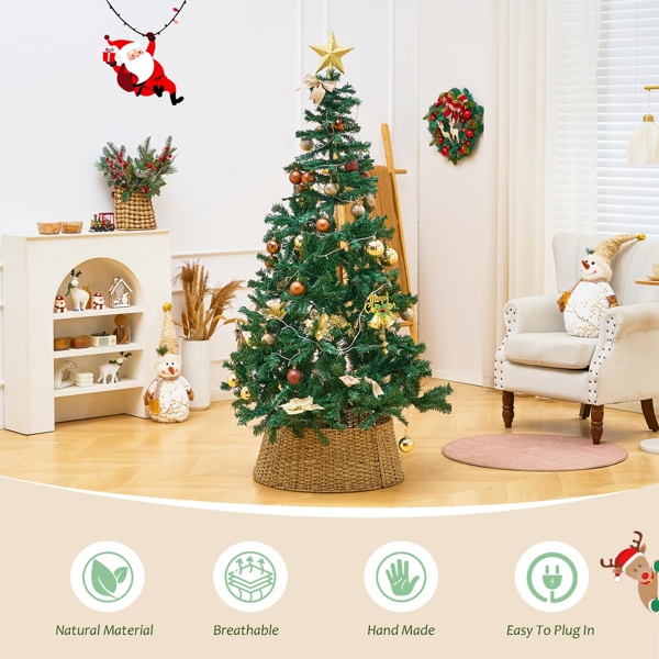 手工编织圣诞树裙-3