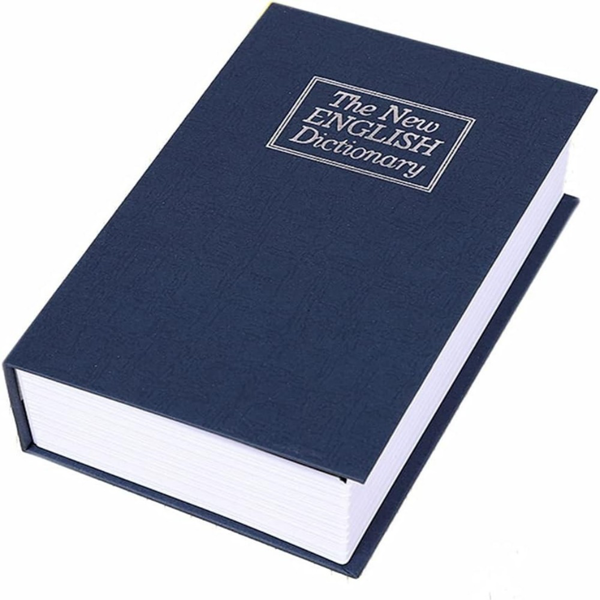 仿真书本保险箱 单色大号钥匙款 蓝色-1