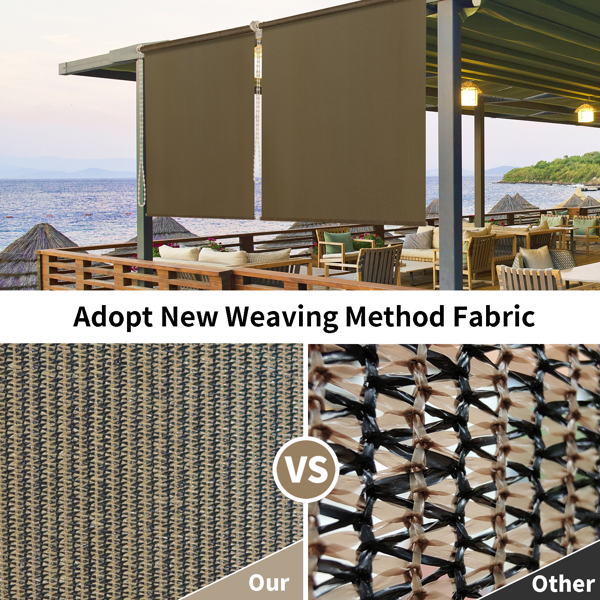 7'X6' 核桃色HDPE拼接卷帘-9