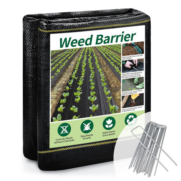 XISHAN 3'X300' 黑色HDPE70克重防草布-8