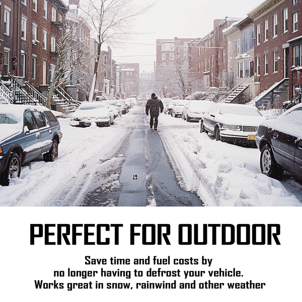 汽车挡风玻璃防雪防冰罩，三重防护层设计，磁吸式边缘防雪罩，有效抵御冰雪、雨水与阳光，适用于大多数标准轿车及SUV车型。-7