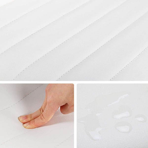 椅子 电脑椅 L型无扶手 白色 SF-5801 皮质 黑灰PU轮 131338-8