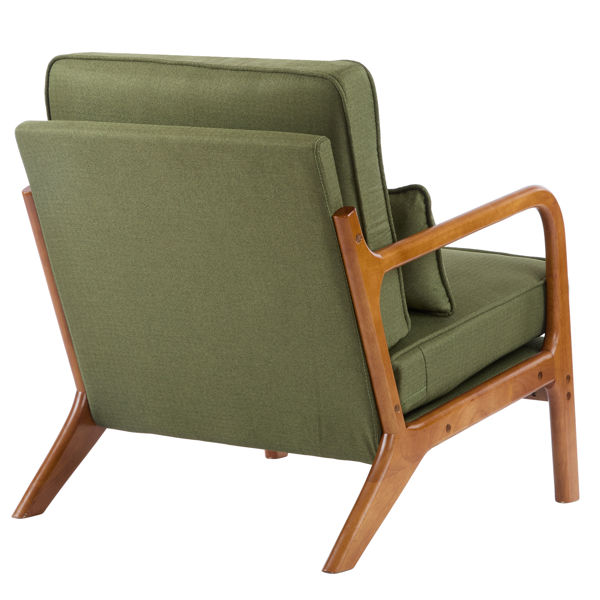 橡木扶手 单人休闲椅  室内休闲椅 橡木 软包 墨绿色 室内休闲椅 1pcs-5