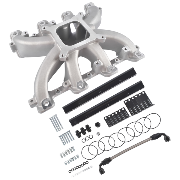 进气歧管 EFI Intake Manifold with Fuel Rails Fit for GM Gen III/IV LS1/LS2/LS6 Cathedral Port 300-137 534-219-5