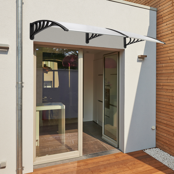 80*38in 透明板黑色支架 雨篷 塑料支架 阳光板 前后铝条（99972412同款）-31