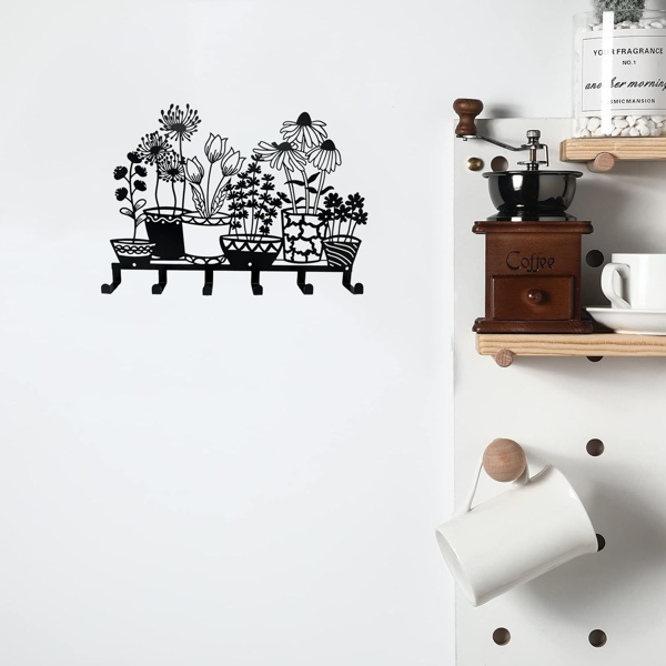 CIFbuy™ 六钩花瓶钥匙衣帽架 壁挂式家居收纳装饰（TikTok、temu下自提）-4