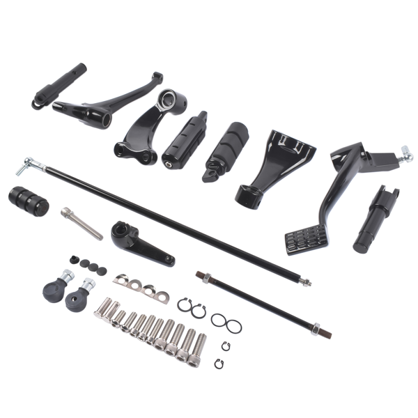 前置脚踏 Forward Controls Foot Pegs Levers Linkages Fit for Harley-Davidson Sportster XL883 1200 2004-2013 Black Aluminum-5