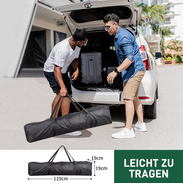 户外帐篷 折叠凉棚 2*2m 深灰色-5