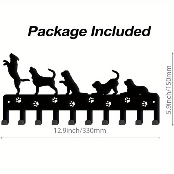 CIFbuy™ 动物造型立式钥匙挂钩架 可拆卸墙面收纳系统（TikTok、temu下自提）-3