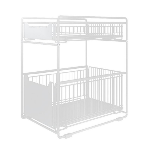 收纳架 双层抽屉式 白色 大号-1