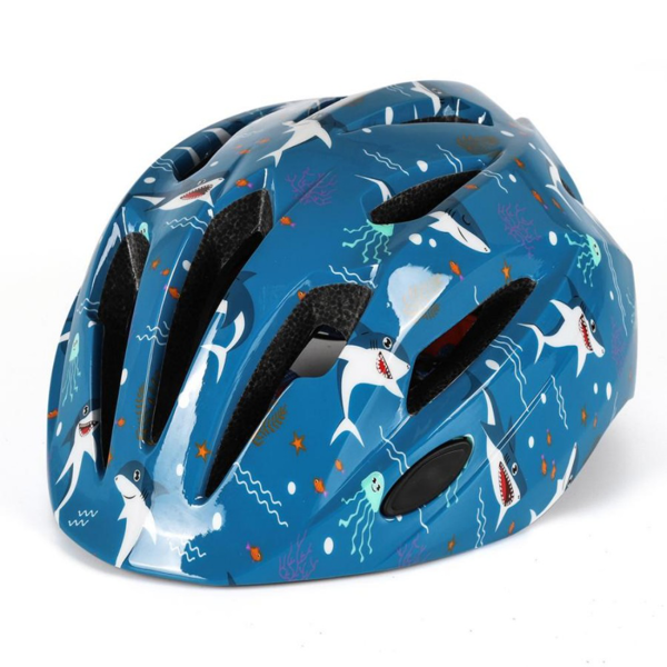 头盔 CE/CPSC认证 儿童卡通 蓝色鲨鱼-1