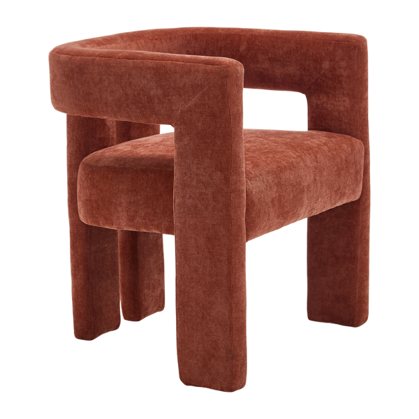 现代设计布艺软垫休闲椅/餐椅/桶形边椅 厨房扶手椅 客厅两件套-7