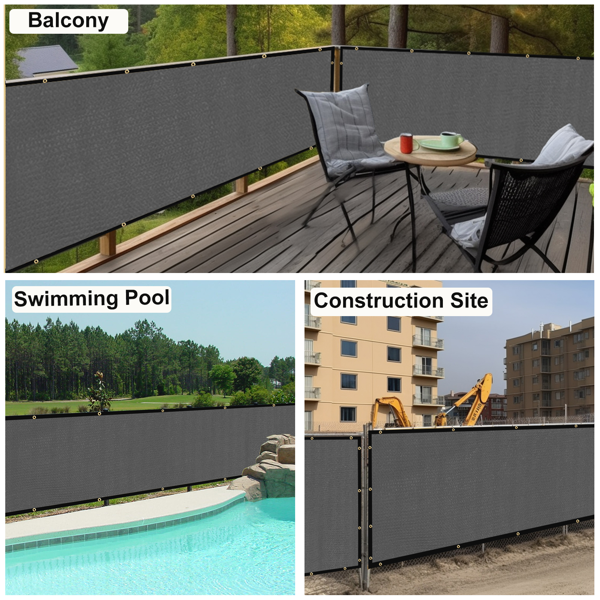 5'X50' 深灰色HDPE围栏-6