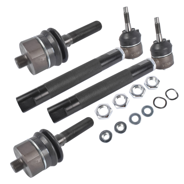 重型拉杆 0-6" Adjustable Heavy Duty Front Tie Rod Ends Set Fits for Cadillac Escalade Chevrolet Tahoe Silverado Suburban GMC Yukon Sierra 1500 2500 1999-2007-6