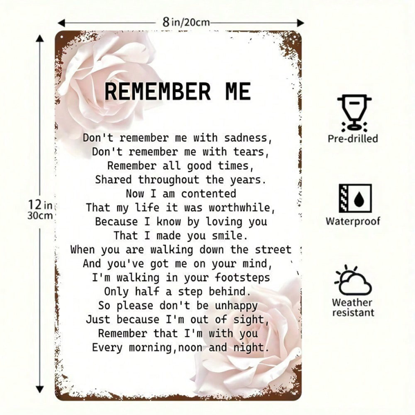 CIFbuy8x12 英寸 ( 20.3x30.5cm )复古风怀旧风铝合金标牌适用于家居（TikTok、temu下自提）-2