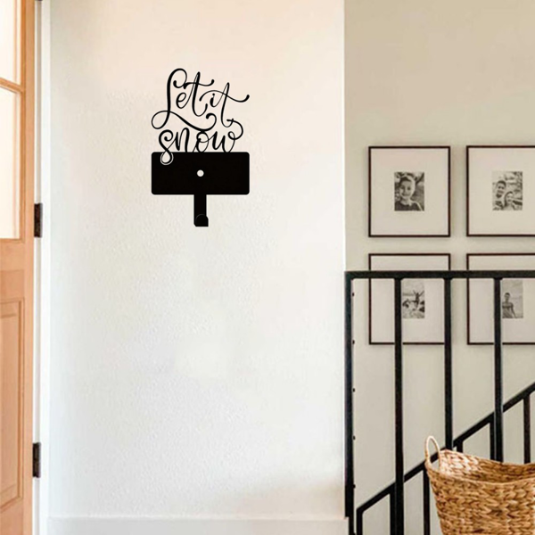 CIFbuy™ 2件装优雅金属挂钩 多功能钥匙腰带墙面收纳架（TikTok、temu下自提）-3