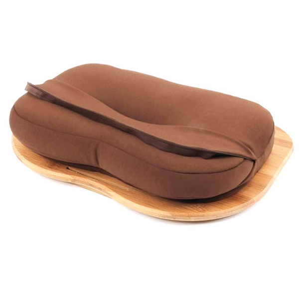 桌子 竹质膝上桌 带卡槽小号款-3