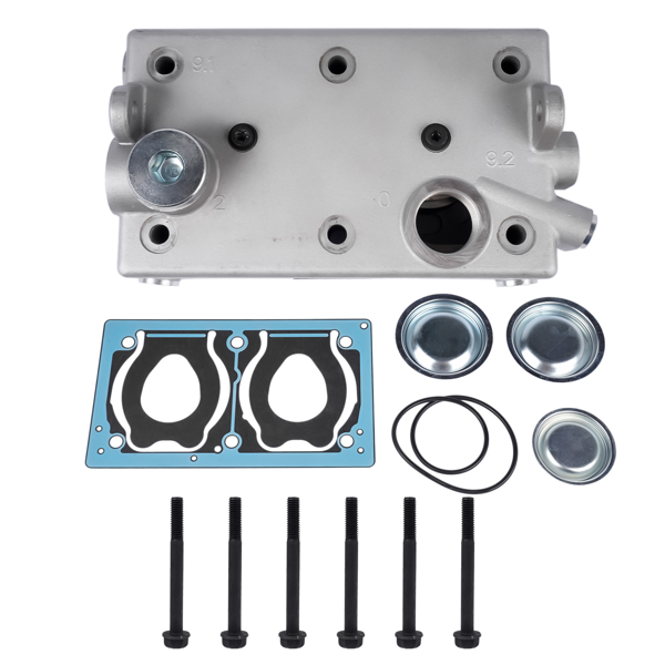 空气压缩机缸盖 Air Brake Compressor Cylinder Head Replacement for Paccar CF75 New Model MX13 MX11 Replace #1696200 1805490 1732080-7