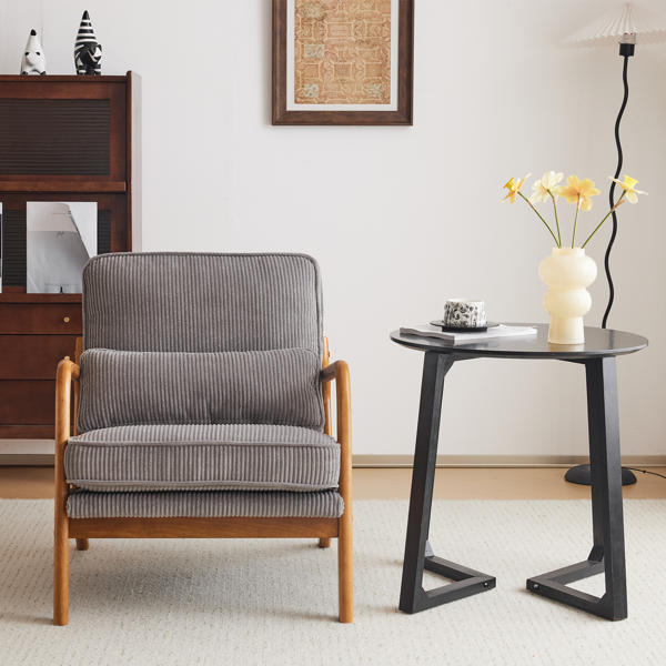 1pcs款 矮扶手椅 65*80*78cm 条绒 浅灰色 室内休闲椅-28