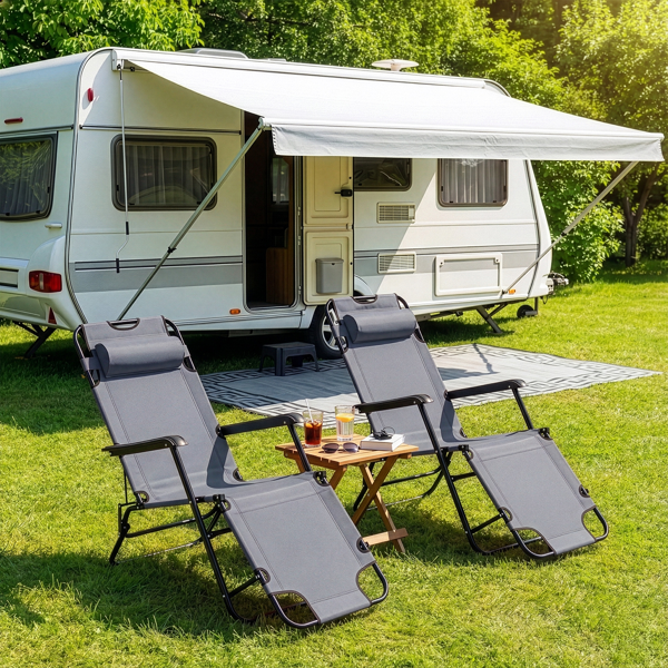 140*60*87cm 户外躺床 黑色铁管 灰色牛津布床面  130kg 可变躺床-10