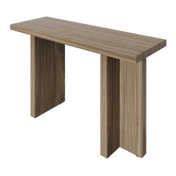 橡木色 T字腿 MDF 贴3D纸 106.5x35.5x75cm 玄关桌 50mm空心板