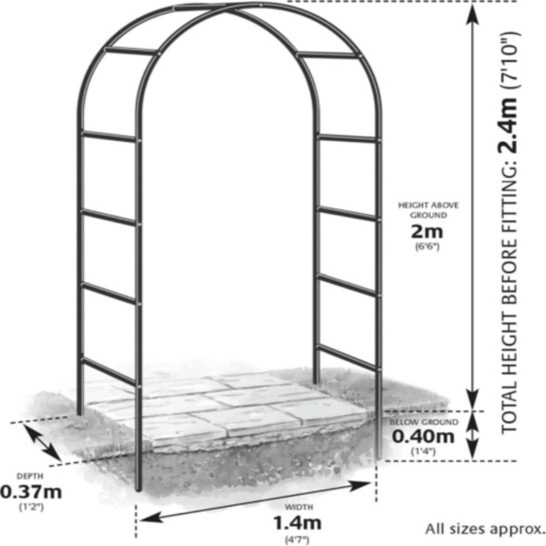 2.4M花园攀爬植物拱门-5