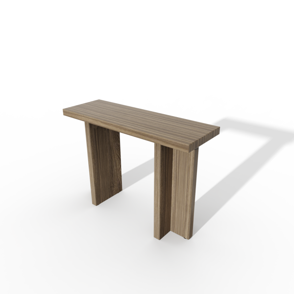 橡木色 T字腿 MDF 贴3D纸 106.5x35.5x75cm 玄关桌 50mm空心板-8