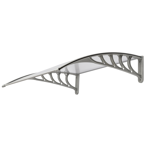 40*38in 透明板灰色支架 雨篷 塑料支架 阳光板 前后铝条-12