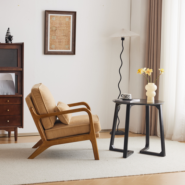 1pcs款 矮扶手椅 65*80*78cm 条绒 卡其色 室内休闲椅-13