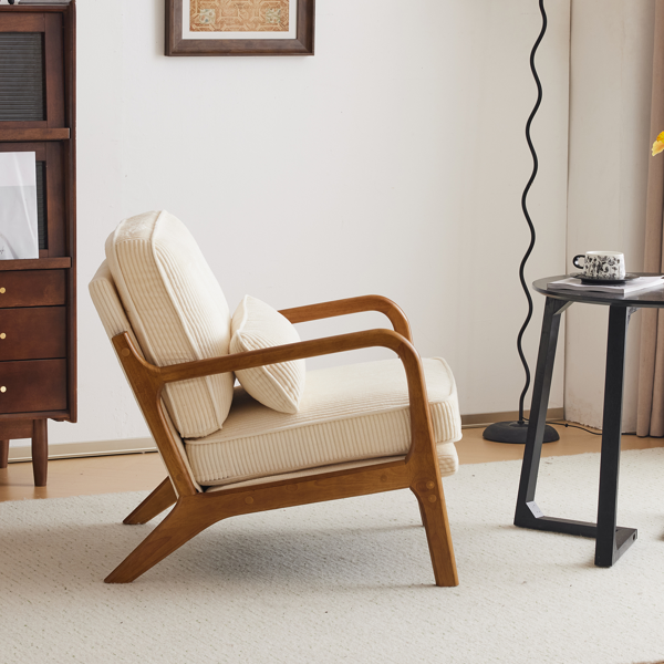 1pcs款 矮扶手椅 65*80*78cm 条绒 米白色 室内休闲椅-11