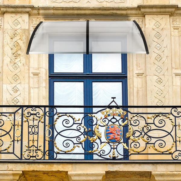 80*38in 透明板黑色支架 雨篷 塑料支架 阳光板 前后铝条（99972412同款）-30