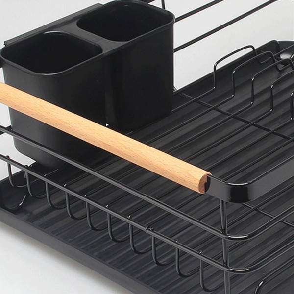 厨房碗碟沥水架 铁艺 单层 白色-8