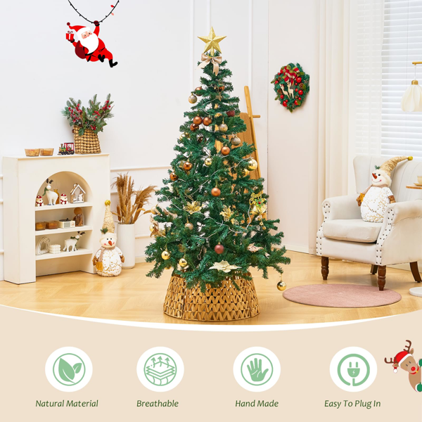 手工编织圣诞树裙-3