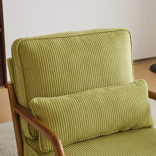 1pcs款 矮扶手椅 65*80*78cm 条绒 橄榄绿 室内休闲椅-24