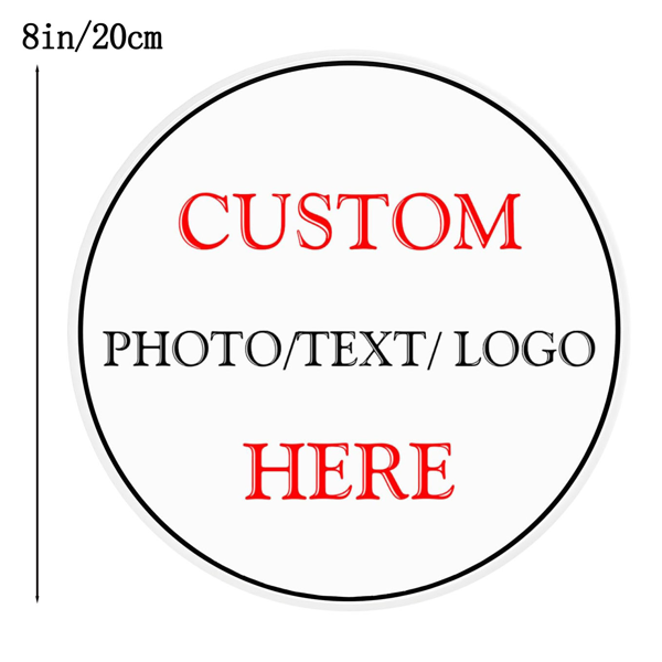 CIFbuy™ 个性化金属装饰标识 个性化装饰性锡制标识 - 带有标志图片和文字的定制房屋墙面标识牌（圆形，直径 12 英寸）（在 TikTok、temu 下可自提）-3