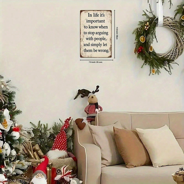 CIFbuy8x12 英寸 ( 20.3x30.5cm )复古风乡村风铝合金标牌Farmhouse适用于家居（TikTok、temu下自提）-4