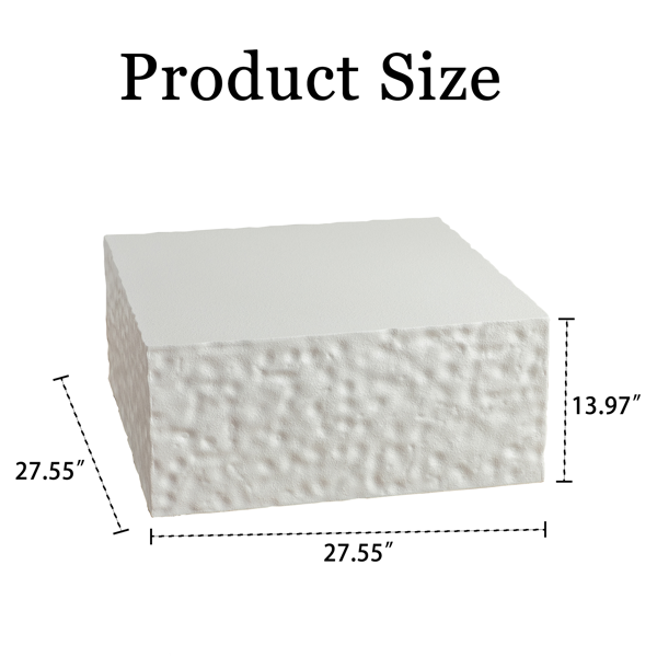 现代方形咖啡桌，色彩搭配独特，无需组装，适用于客厅。-2