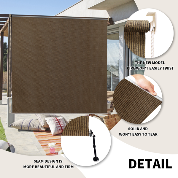 8'X6' 摩卡色HDPE拼接卷帘-9