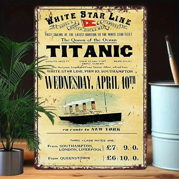 CIFbuy12x8 英寸 ( 30.5x20.3cm )复古风铝合金标牌（TikTok、temu下自提）-1