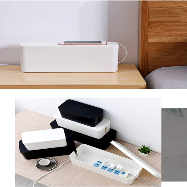 收纳盒 白色 中号 多功能电线收纳-6