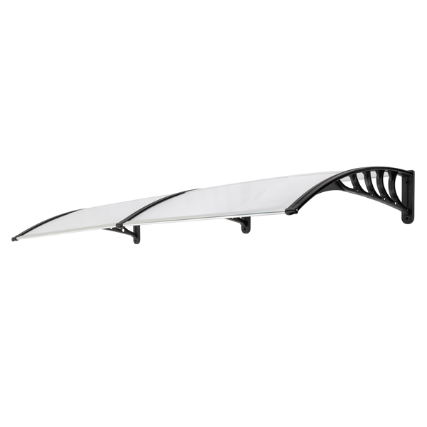 80*38in 透明板黑色支架 雨篷 塑料支架 阳光板 前后铝条（99972412同款）-8