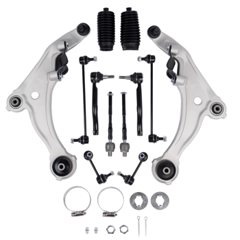 控制臂套装 12Pcs Control Arms Kit Fit for Nissan Maxima Sedan 3.5L V6 GAS DOHC 2009-2014 4-Door Naturally Aspirated K622054 K622059 K750094 K750095