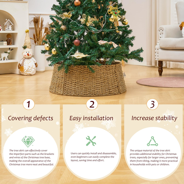 手工编织圣诞树裙-7