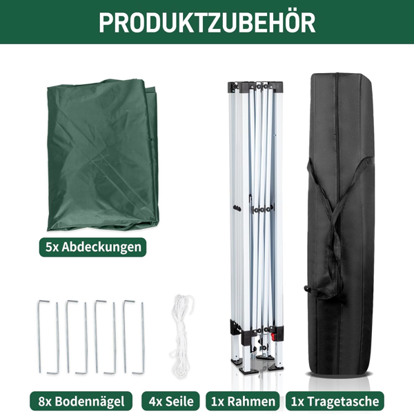 户外帐篷 折叠凉棚 3*3m 绿色-6