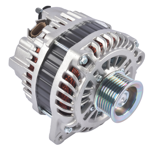 发电机 12V 130A Alternator With Pulley Fits for INFINITI EX35 EX37 Nissan 370Z Coupe Sedan Sport Utility 2017-2022 Silver 1Pc-3