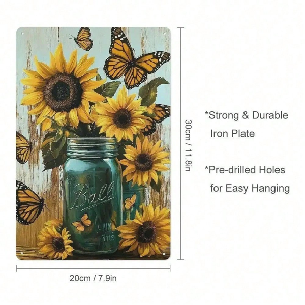 CIFbuy8x12 英寸 ( 20.3x30.5cm )复古风乡村风铝合金标牌适用于家居（TikTok、temu下自提）-3