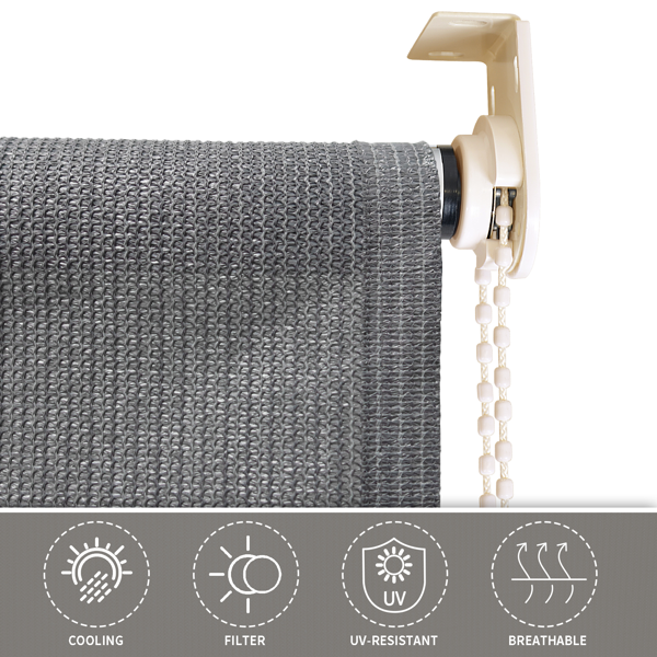 8'X8' 浅灰色HDPE拼接卷帘-7