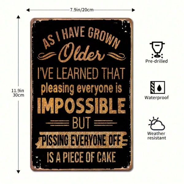 CIFbuy8x12 英寸 ( 20.3x30.5cm )复古风乡村风铝合金标牌适用于家居、酒吧（TikTok、temu下自提）-3