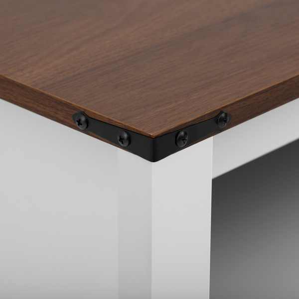 U型59.3英寸餐边柜，带滑动谷仓门和网格面板，农舍风格开放式储物柜，适用于客厅、走廊、阳台、厨房、办公室-20