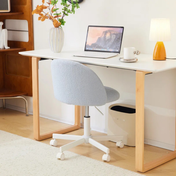 椅子 糖果转椅 泰迪绒 带轮子 浅蓝-6